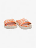 Christian Dior Dway Slides Orange / White Canvas EU 38.5 UK 5.5