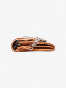 Christian Dior Romantique Continental Wallet Brown Oblique Coated Canvas