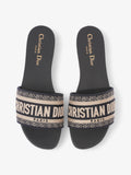 Christian Dior Dway Blue Oblique / Beige Cotton EU 37 UK 4