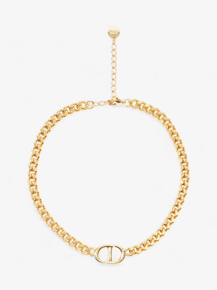 Christian Dior Classic CD Necklace Gold Base Metal 45cm