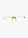 Christian Dior Clear Shield Sunglasses Silver Base Metal 120mm