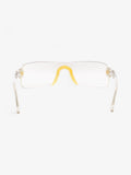 Christian Dior Clear Shield Sunglasses Silver Base Metal 120mm
