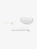 Christian Dior Clear Shield Sunglasses Silver Base Metal 120mm