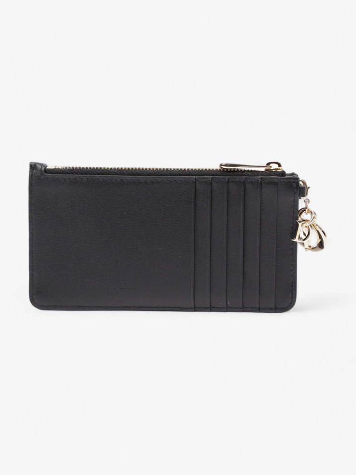 Christian Dior Lady Dior  And Coin Wallet Black Lambskin Leather
