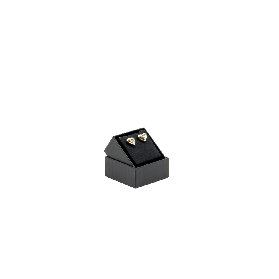 Chanel 22C heart earrings light gold tone