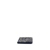 Chanel Double Side Zip Pouch/Zip Clutch Fabric Black Ruthenium Hardware