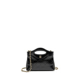 Chanel 24c Mini 31 Clutch With Chain Shiny Calfskin Black L (Microchip)