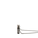 Chanel CC Filigree Double Zip Clutch with Chain Caviar Grey