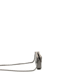 Chanel CC Filigree Double Zip Clutch with Chain Caviar Grey