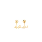 Chanel Letter/CC Logo Earrings Crystal/Pearl Light Gold Tone