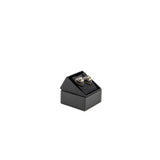 Chanel 22k CC Logo Heart Shape Earrings Lambskin Black L