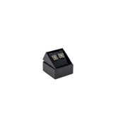 Chanel Square CC Logo Earrings Light Gold Tone