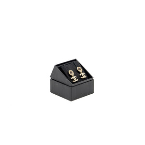 Chanel Pearl CC Logo Drop Earrings Crystal Light Gold Tone