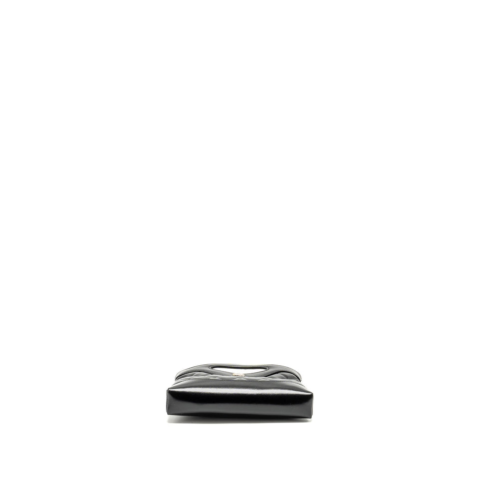 Chanel Mini 31 Clutch With Chain Shiny Lambskin Black L (Microchip)