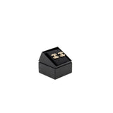 Chanel CC logo with mini pearl deco earrings light gold tone