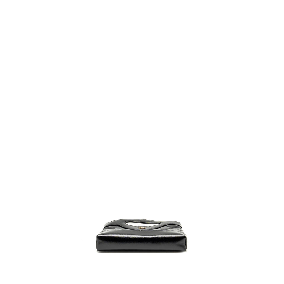 Chanel 24S Mini 31 Clutch with Chain Shiny Lambskin Black L (microchip)
