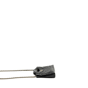 Chanel 24S Mini 31 Clutch with Chain Shiny Lambskin Black L (microchip)