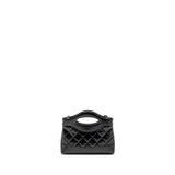 Chanel 24S Mini 31 Clutch with Chain Shiny Lambskin Black L (microchip)