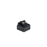 Chanel Square CC logo Earrings Crystal Light GOLD Tone