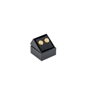 Chanel Shell & CC Logo Earrings Multicolour Crystal Gold Tone