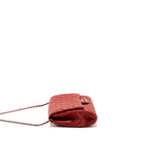 Chanel Timeless Flap Clutch With Chain Caviar Red