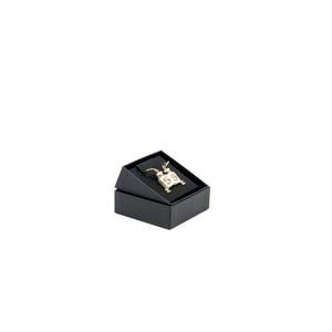 Chanel No.5 perfume Bottle earrings crystal /light gold tone