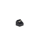 Chanel Square and CC logo earrings white gold tone