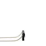 Chanel Zirconium Flap Clutch/ Holder with Chain Lambskin Black