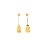 Chanel Perfume Bottle Drop Earrings Pearl/Crystal Gold Tone
