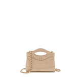 Chanel Mini 31 clutch with chain shiny lambskin light beige L ( microchip)