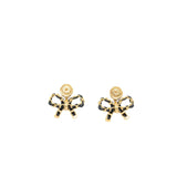 Chanel CC Logo  Bow Drop Earrings Large Model L