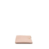 Chanel Chevron Zip Clutch calfskin light pink