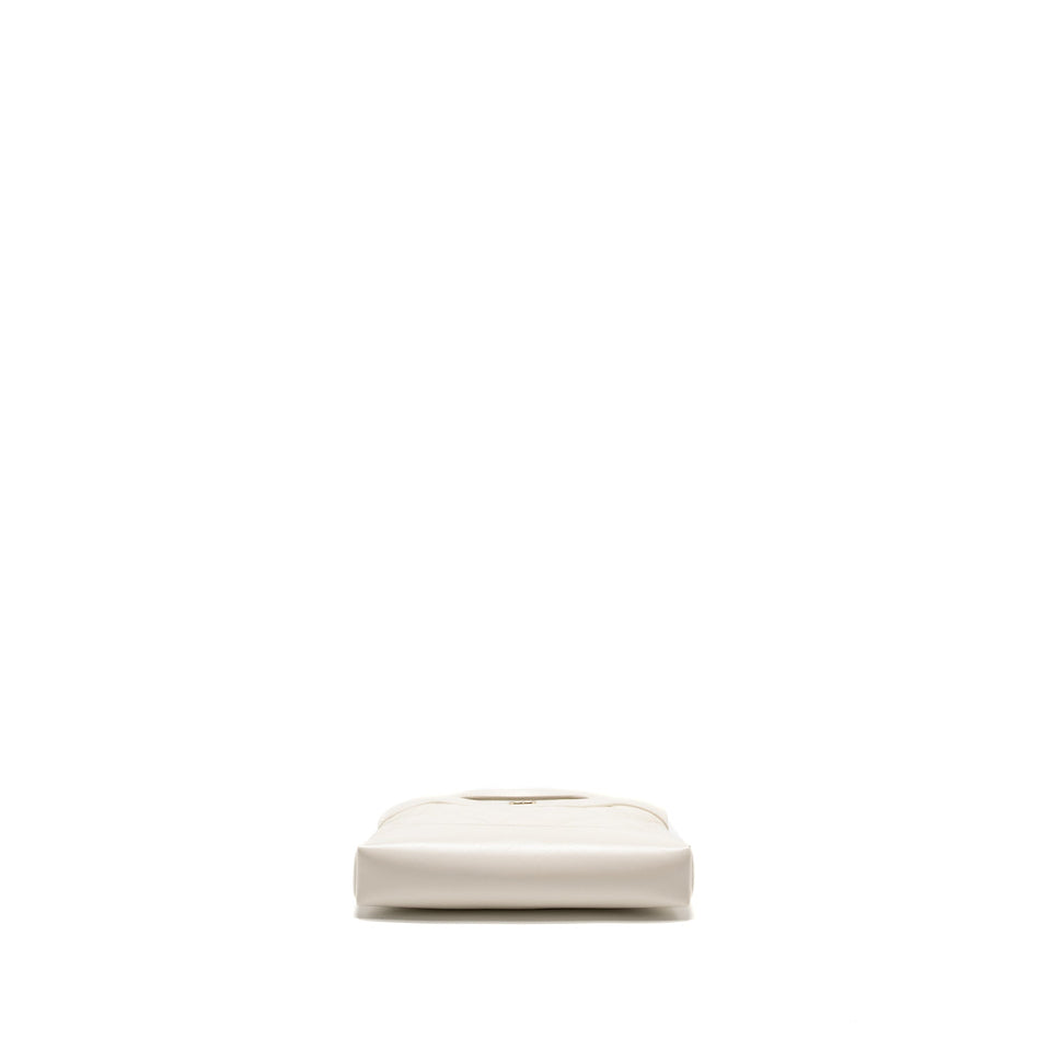 Chanel Mini 31 Clutch with  Chain Shiny Calfskin White L (Microchip)