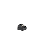 Chanel Square CC logo Earrings Crystal Light Gold Tone
