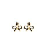 Chanel CC Logo  Bow Drop Earrings Large Model L