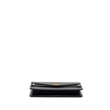 Chanel Voyage Chevron Clutch Calfskin Black