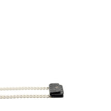Chanel CC Logo Clutch with Giant Pearl Chain Lambskin Black L