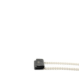 Chanel CC Logo Clutch with Giant Pearl Chain Lambskin Black L