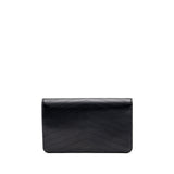 Chanel Voyage Chevron Clutch Calfskin Black