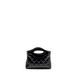Chanel Mini 31 Clutch with Chain Shiny Lambskin Black L (Microchip)