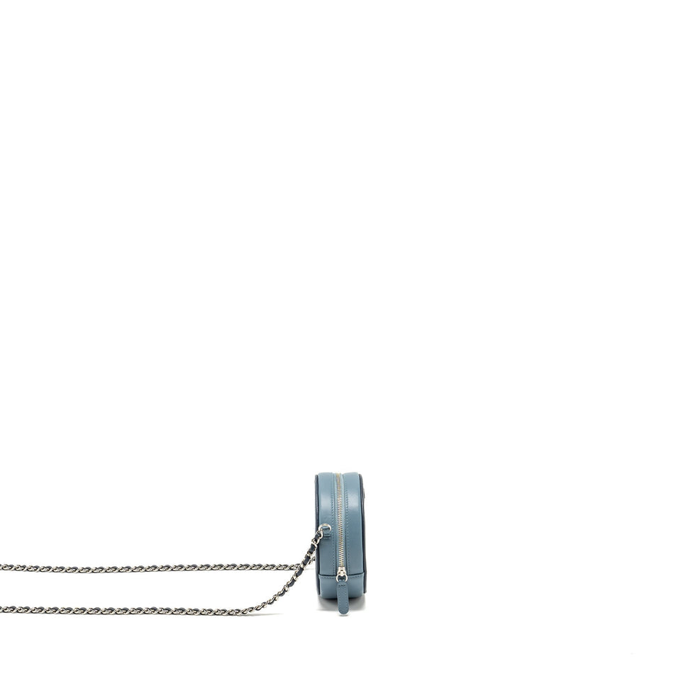 Chanel Round clutch with chain lambskin multicolour blue