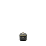 Chanel Small Vanity Clutch with Chain CC Pearl Caviar Black L
