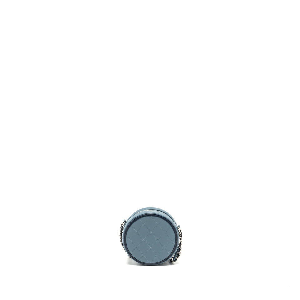 Chanel Round clutch with chain lambskin multicolour blue
