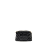 Chanel Classic CC Clutch with Chain Caviar Black L (Microchip)