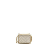 Chanel Mini Vanity Clutch with Chain Lambskin White