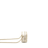 Chanel Mini Vanity Clutch with Chain Lambskin White