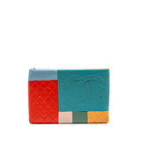 Chanel 17C Large Colourblock O-Case Clutch Lambskin Multicolour