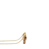 Chanel 21A Gold Crush Mini Flap Clutch with Adjustable Chain Calfskin Beige