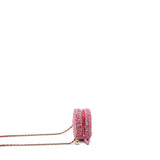 Chanel Round Clutch with Chain Tweed Pink/Multicolour L