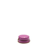 Chanel pearl crush mini round clutch with chain Lambskin purple